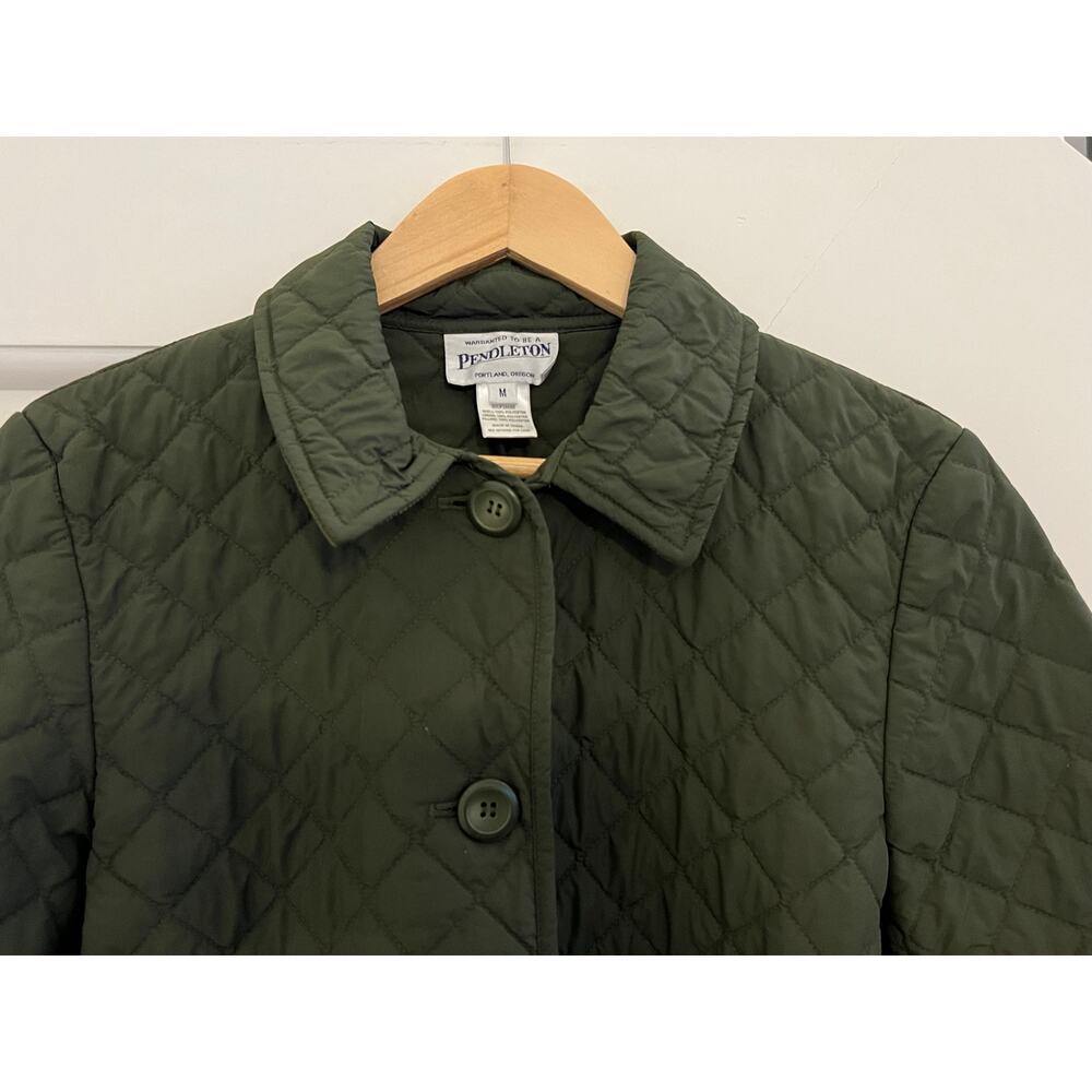 Pendleton Button Down Quilted Coat Jacket Womens … - image 7